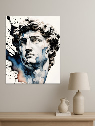 Holstga bosilgan poster "Akvarel uslubidagi antik Dovud"