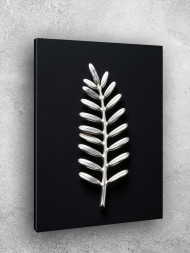 Holstga bosilgan poster "Kumush paporotnik bargi"