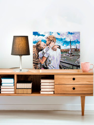 Картина по номерам &amp;quot;Поцелуй в городе&amp;quot;