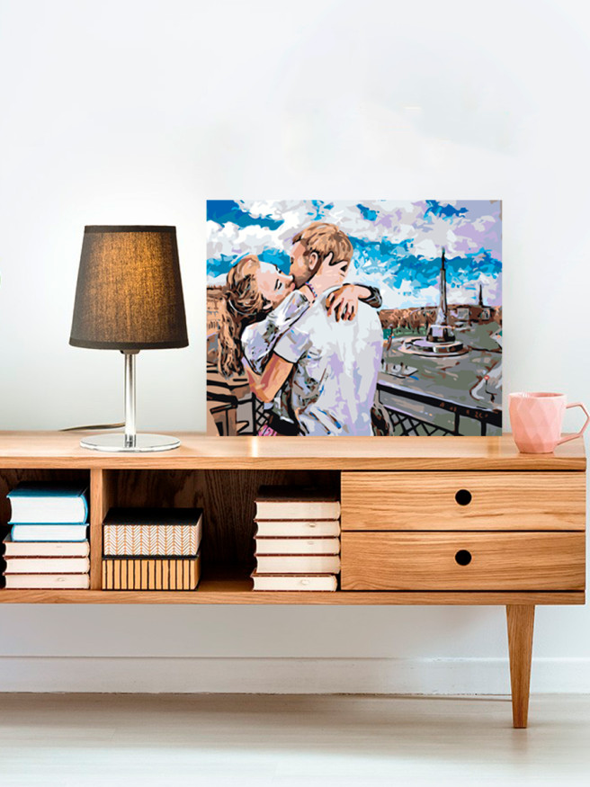 Картина по номерам &amp;quot;Поцелуй в городе&amp;quot;