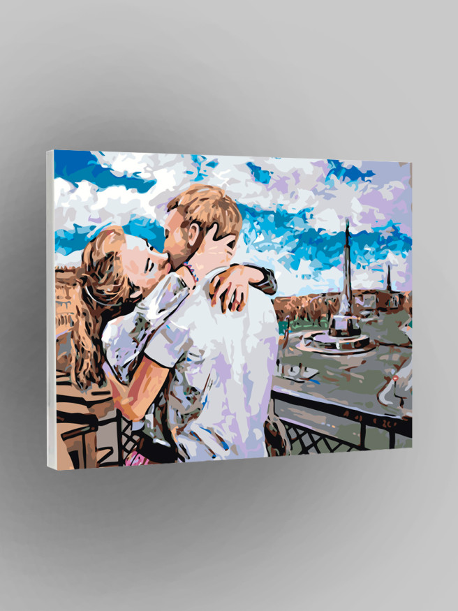 Картина по номерам &amp;quot;Поцелуй в городе&amp;quot;