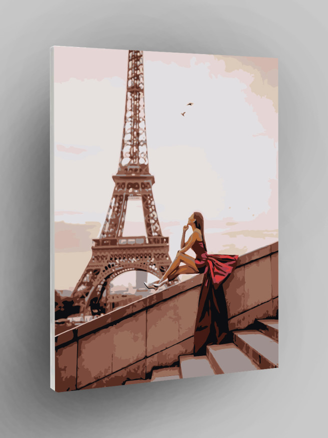 Raqamlar bo&amp;#039;yicha rasm &amp;quot;Eyfel mironasi oldidagi qiz&amp;quot;