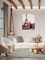 Raqamlar bo&#039;yicha rasm &quot;Eyfel mironasi oldidagi qiz&quot;