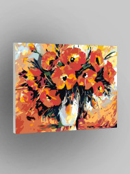 Картина по номерам &amp;quot;Маки на вазе&amp;quot;