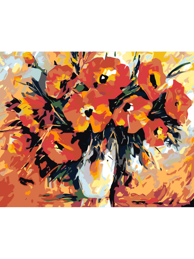 Raqamlar bo&amp;#039;yicha rasm &amp;quot;Lolalar vazada&amp;quot;