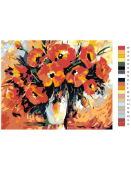 Картина по номерам &amp;quot;Маки на вазе&amp;quot;