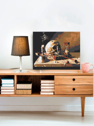 Raqamlar bo&#039;yicha rasm &quot;Kitob ustida bosh suyagi&quot;