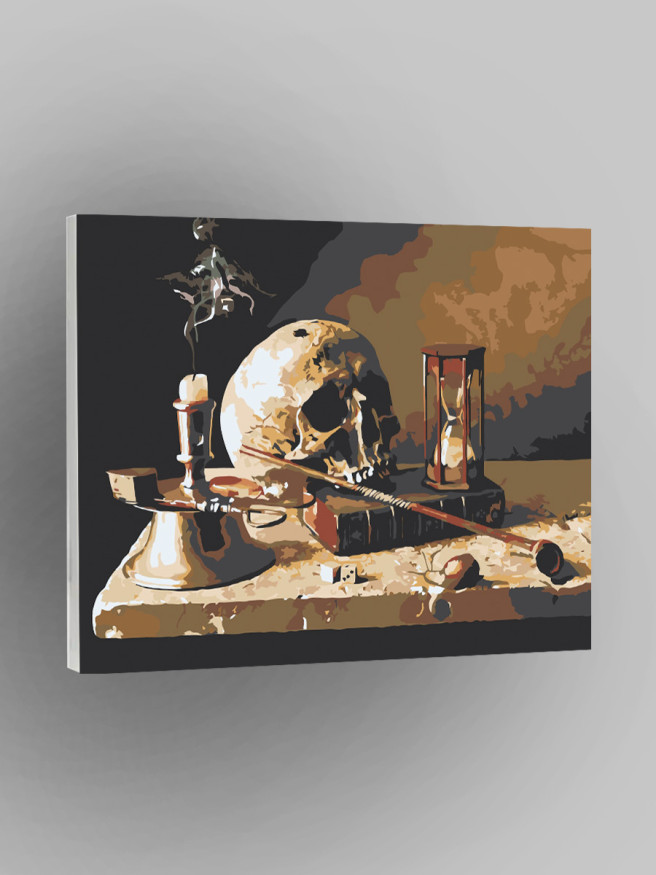 Картина по номерам &amp;quot;Череп на книге&amp;quot;