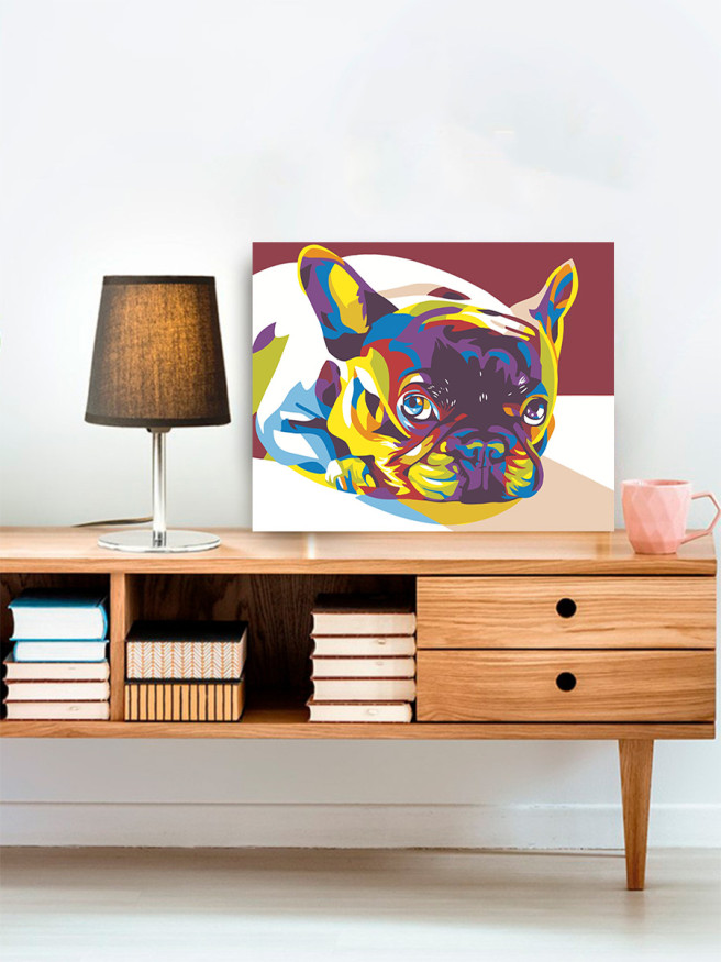 Raqamlar bo&amp;#039;yicha rasm &amp;quot;Frantsuz buldogi&amp;quot;