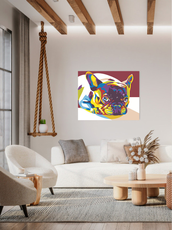 Raqamlar bo&amp;#039;yicha rasm &amp;quot;Frantsuz buldogi&amp;quot;