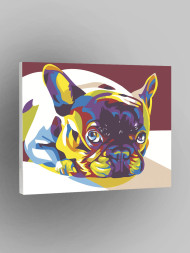 Raqamlar bo&#039;yicha rasm &quot;Frantsuz buldogi&quot;