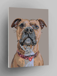 Raqamlar bo'yicha rasm "Buldog"