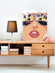 Картина по номерам &amp;quot;Девушка в очках&amp;quot;