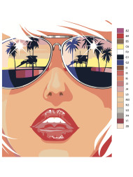 Картина по номерам &amp;quot;Девушка в очках&amp;quot;