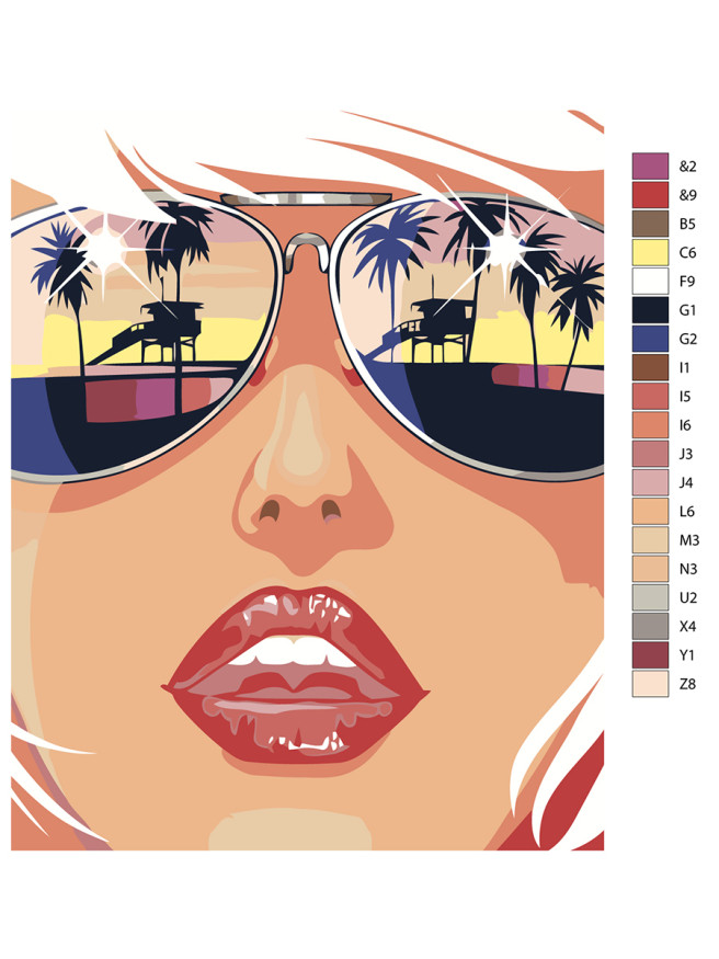 Raqamlar bo&amp;#039;yicha rasm &amp;quot;Ko&amp;#039;zoynakli qiz&amp;quot;