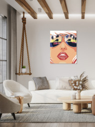 Картина по номерам &amp;quot;Девушка в очках&amp;quot;