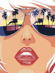 Картина по номерам &amp;quot;Девушка в очках&amp;quot;