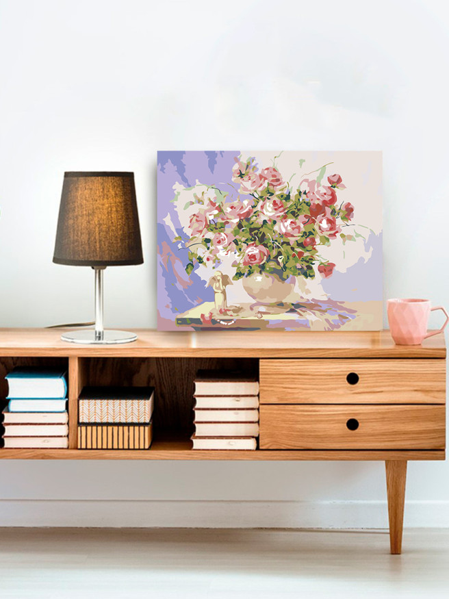 Raqamlar bo&amp;#039;yicha rasm &amp;quot;Gullar bilan vaza&amp;quot;