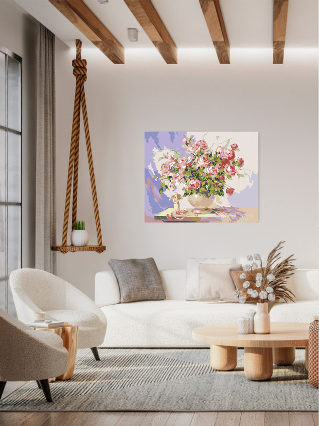 Raqamlar bo&amp;#039;yicha rasm &amp;quot;Gullar bilan vaza&amp;quot;