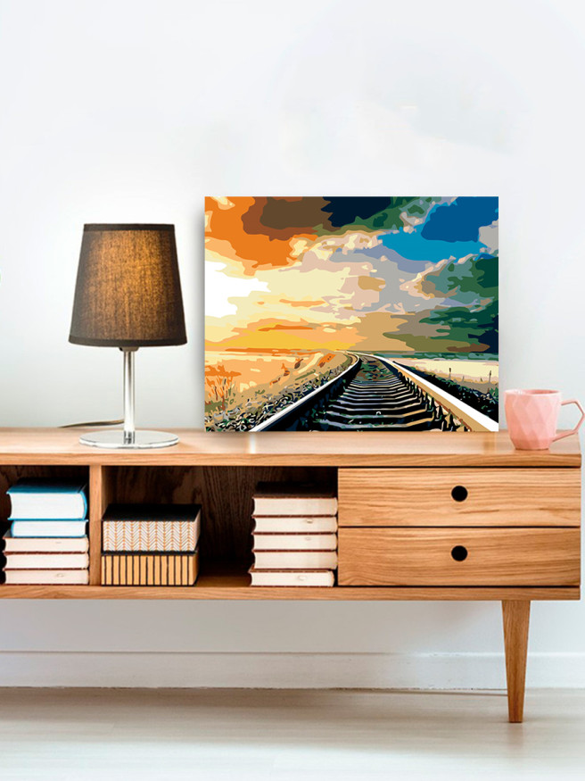 Картина по номерам &amp;quot;Рельсы&amp;quot;