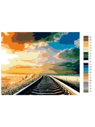 Картина по номерам &amp;quot;Рельсы&amp;quot;