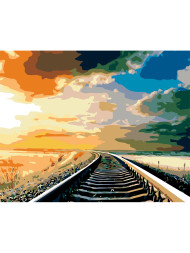 Картина по номерам &amp;quot;Рельсы&amp;quot;