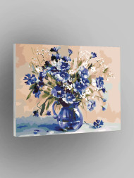 Raqamlar bo'yicha rasm "Vazadagi binafsha rang gullar"