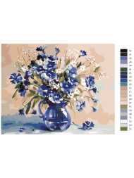 Raqamlar bo'yicha rasm "Vazadagi binafsha rang gullar"