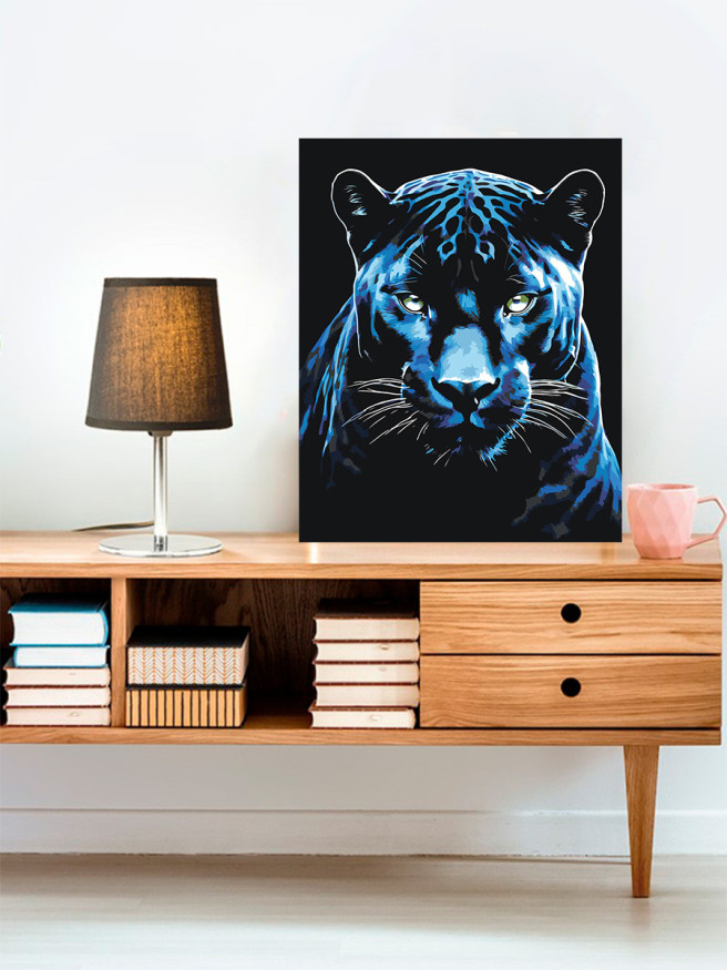 Картина по номерам &amp;quot;Пантера с зелёными глазами&amp;quot;