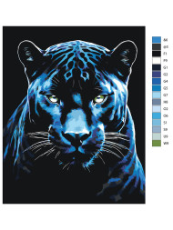 Картина по номерам &amp;quot;Пантера с зелёными глазами&amp;quot;