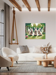 Картина по номерам "Красивые зайки"