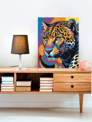 Raqamlar bo&#039;yicha rasm &quot;Chiroyli ko&#039;zlari bilan leopard&quot;