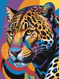 Raqamlar bo&#039;yicha rasm &quot;Chiroyli ko&#039;zlari bilan leopard&quot;