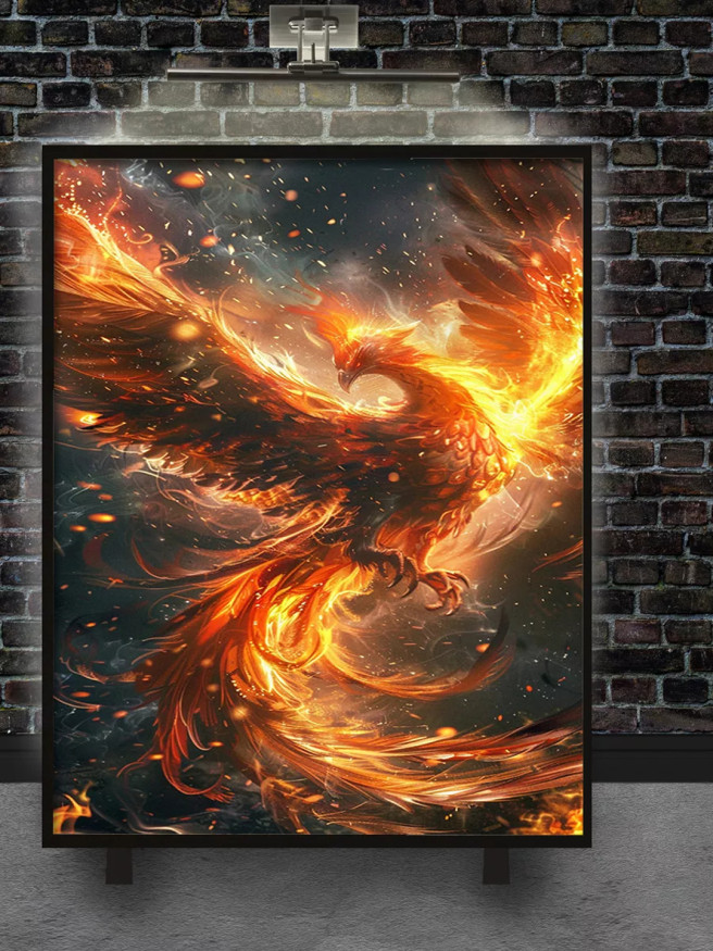 Постер на холсте &amp;quot;Огненное возрождение феникса&amp;quot;
