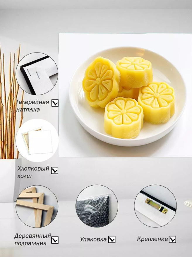 Holstga bosilgan poster &amp;quot;Naqshli sariq desertlar&amp;quot;