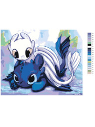 Raqamlar bo‘yicha rasm "Bezzubik va Oq furiya"