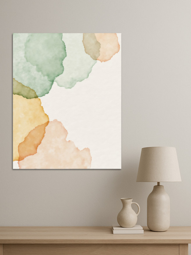 Holstga bosilgan poster &amp;quot;Akvarel o‘tishlari&amp;quot;