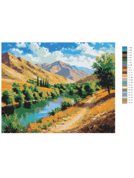Картина по номерам &amp;quot;Долина у реки&amp;quot;