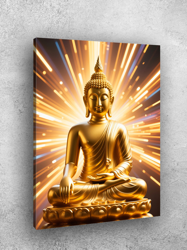 Постер на холсте &amp;quot;Золотое просветление Будды&amp;quot;