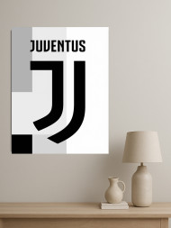 Holstga bosilgan poster "Yuventus logotipi"