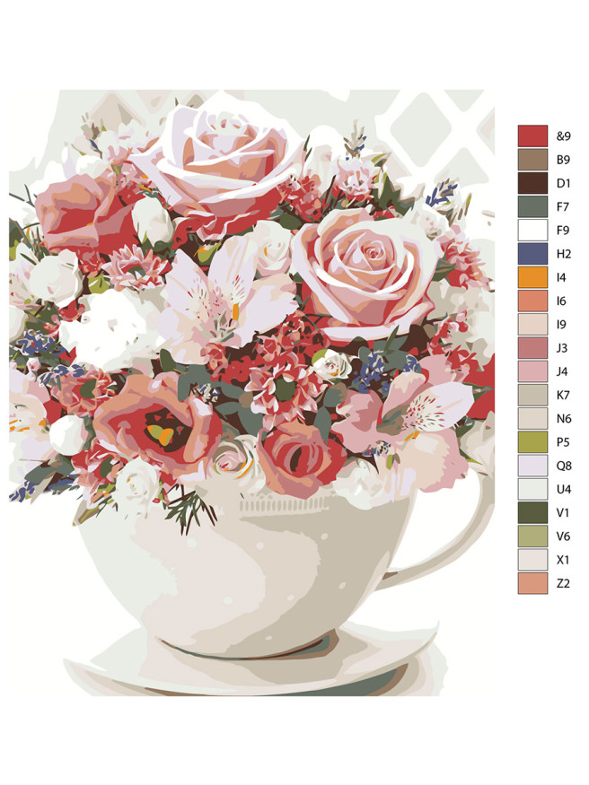 Картина по номерам &amp;quot;Букет роз&amp;quot;