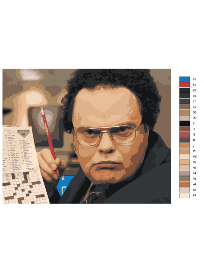 Картина по номерам &amp;quot;Офис Дуайт в парике&amp;quot;