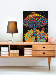 Картина по номерам &amp;quot;Гриб с котиком&amp;quot;