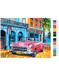 Картина по номерам &amp;quot;Ретро машина&amp;quot;