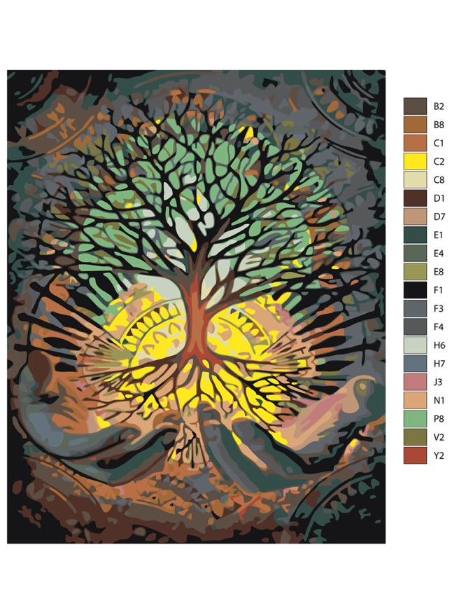 Raqamlar bo&amp;#039;yicha rasm &amp;quot;Katta daraxt&amp;quot;