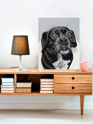 Raqamlar bo&#039;yicha rasm &quot;Qora it&quot;