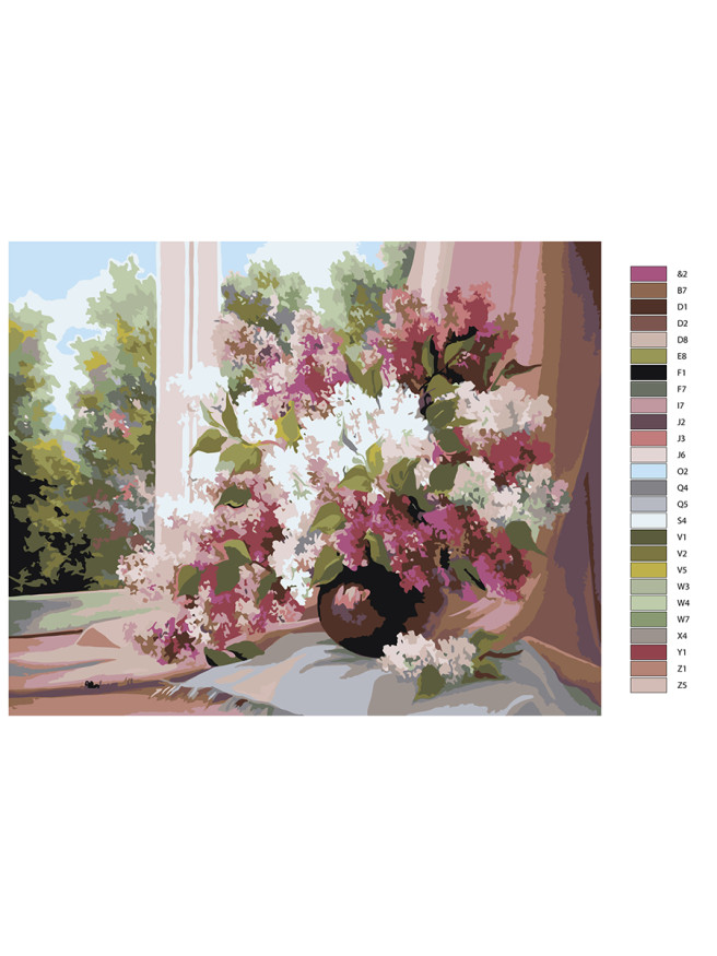 Картина по номерам &amp;quot;Букет сирени&amp;quot;