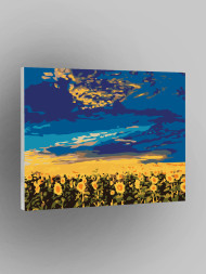 Raqamlar bo&#039;yicha rasm &quot;Kungaboqarlar dalasi&quot;