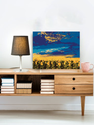 Raqamlar bo&#039;yicha rasm &quot;Kungaboqarlar dalasi&quot;