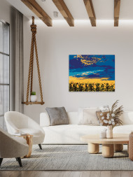 Raqamlar bo&#039;yicha rasm &quot;Kungaboqarlar dalasi&quot;